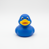 a blue toy duck