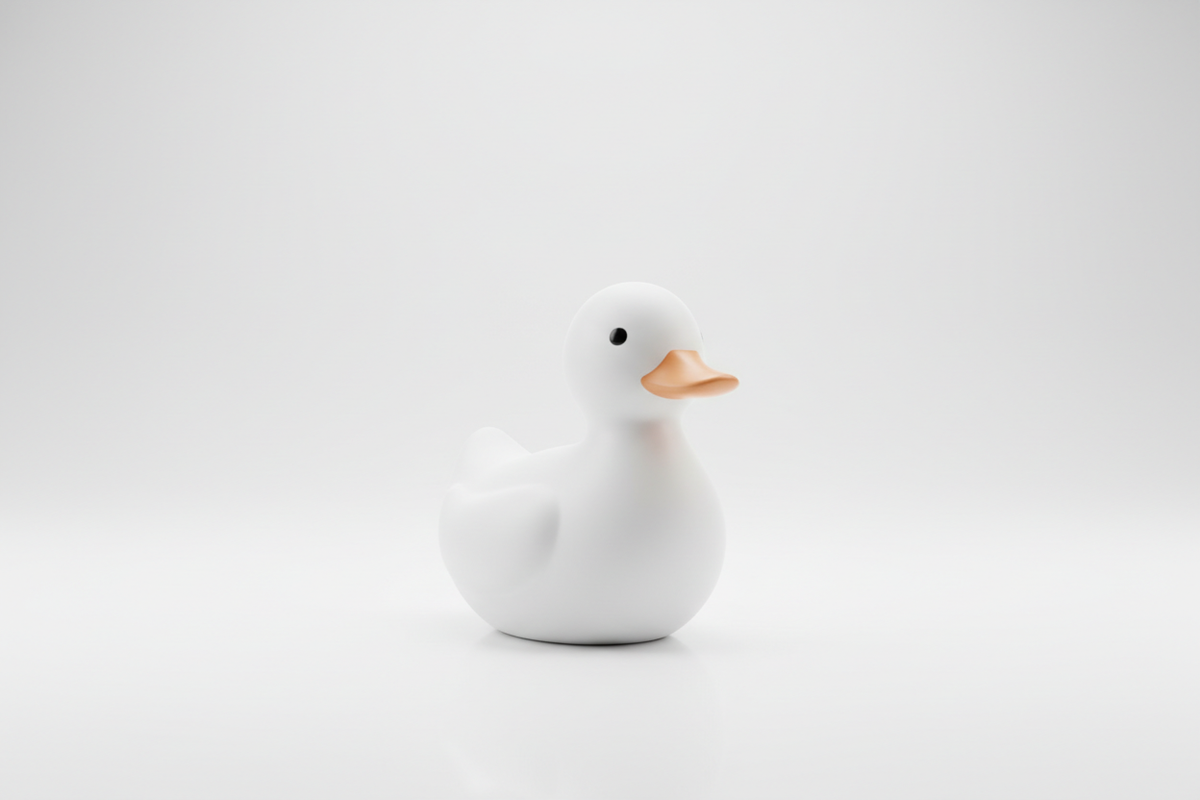 a white toy duck